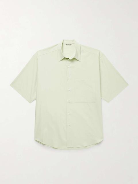 AURALEE Oversized Washed Cotton-Poplin Shirt