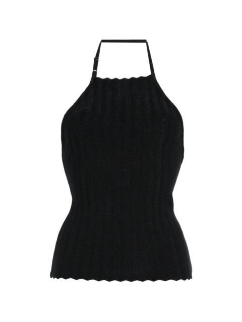 JACQUEMUS The Tablier scalloped halter top