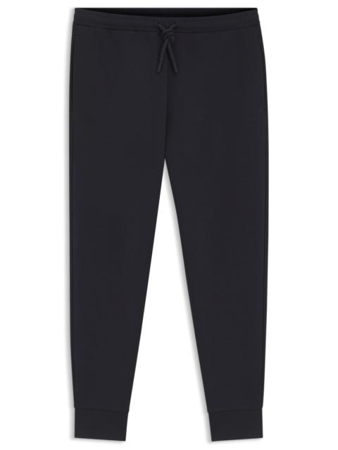 BOSS STRETCH-COTTON TRACK PANTS WITH PUFF-PRINT LOGO