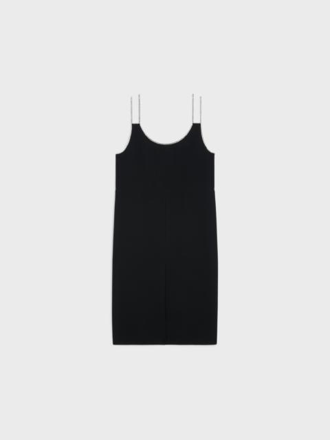 CELINE BACKLESS DRESS IN VISCOSE SABLÉ