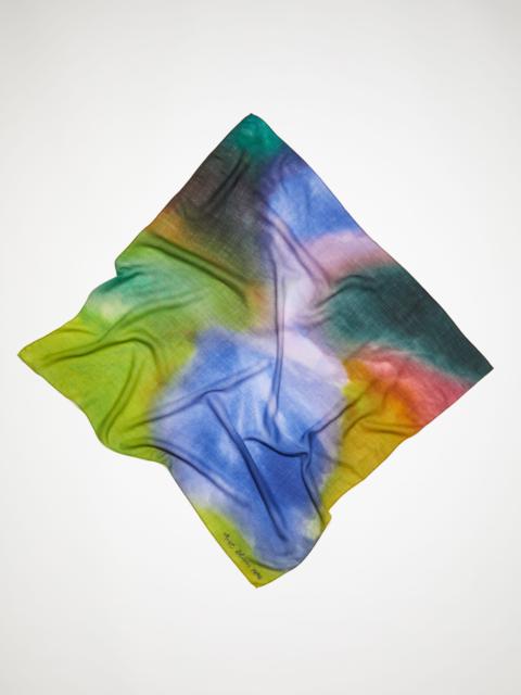 Acne Studios Printed scarf - Acid green/lavender blue