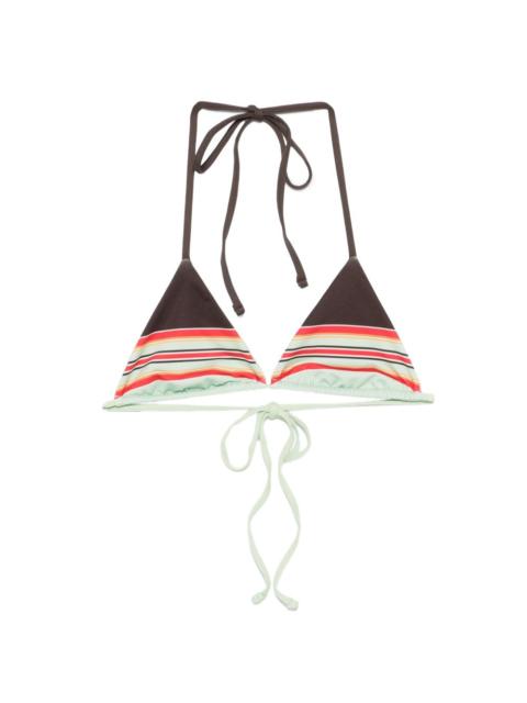 Frankies Bikinis Nick striped triangle bikini top