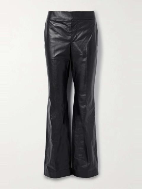 Baer flared leather pants