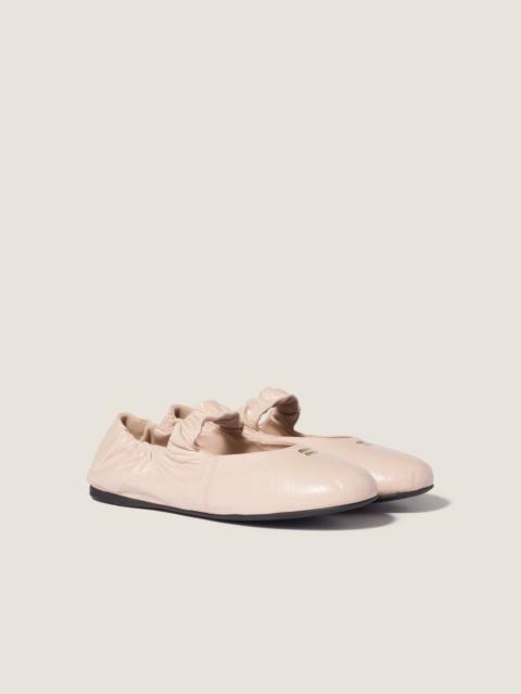 Miu Miu Ruches nappa leather ballerinas