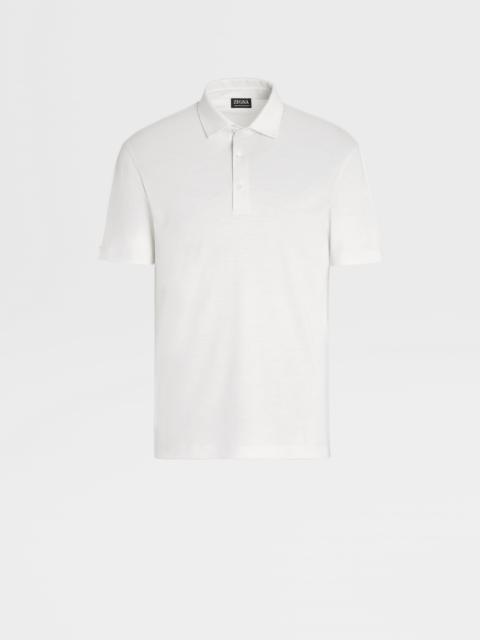 ZEGNA WHITE HIGH PERFORMANCE™ WOOL POLO SHIRT