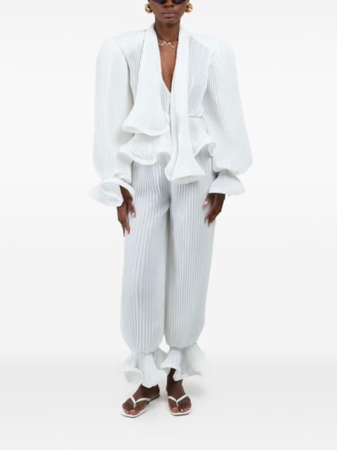 ROWEN ROSE pleated trousers