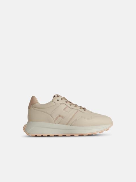 HOGAN 'H641' BEIGE LEATHER SNEAKERS