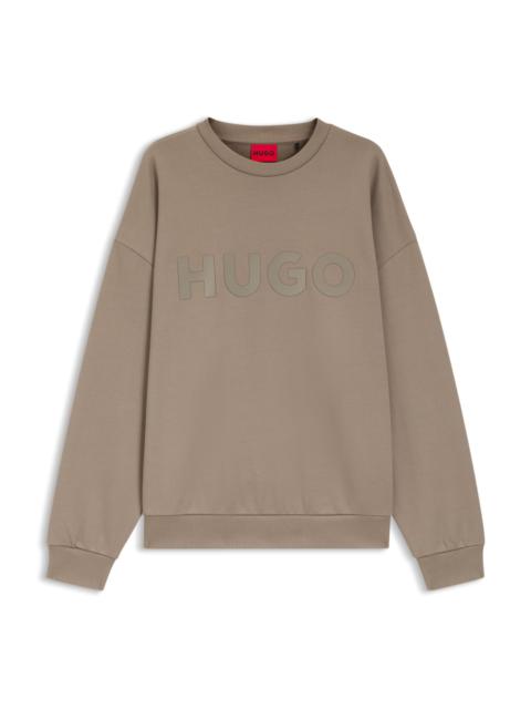 HUGO OVERSIZE-FIT SWEATSHIRT IN COTTON TERRY WITH TONAL LOGO