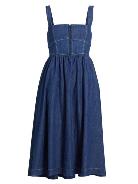Reformation Women's Tagliatelle Denim Midi-Dress - Ellis