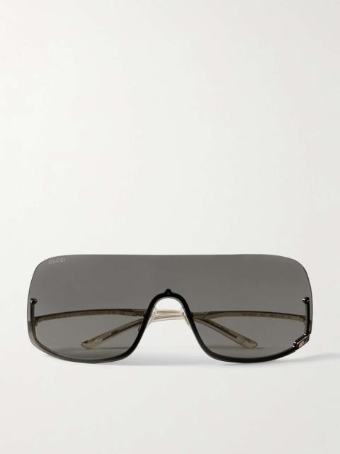 D-Frame Gold-Tone Sunglasses