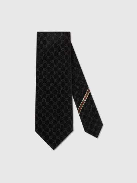 GG pattern silk tie
