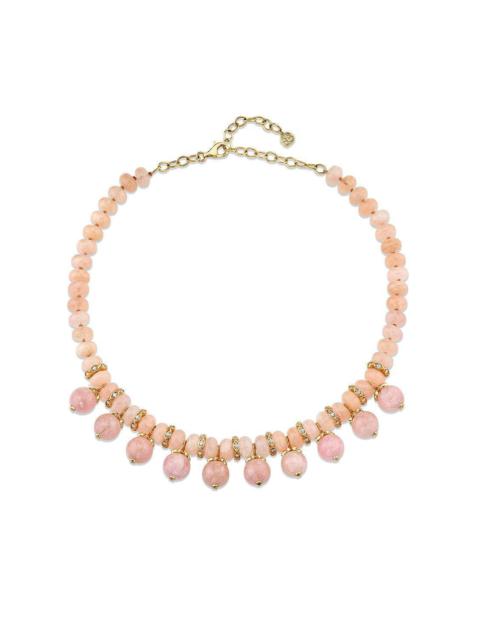 SYDNEY EVAN Morganite Beaded Necklace