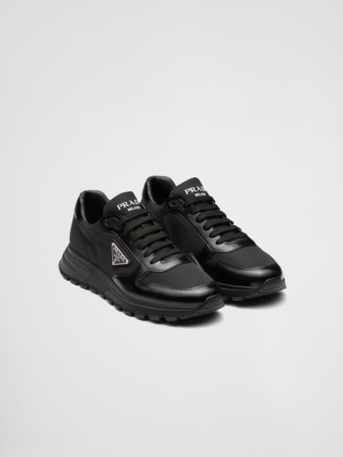 Prada Re-Nylon and brushed leather sneakers