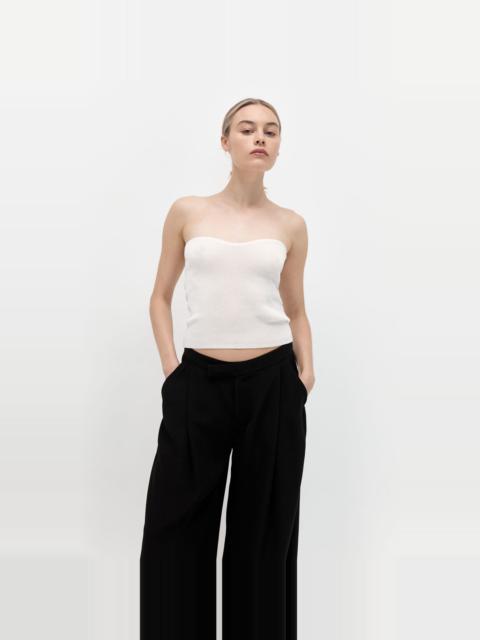 ST. AGNI Curve Knit Top - White