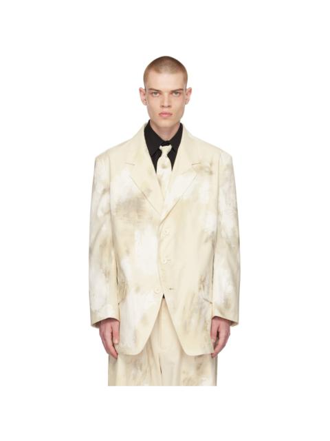 Yohji Yamamoto Off-White Printed Blazer