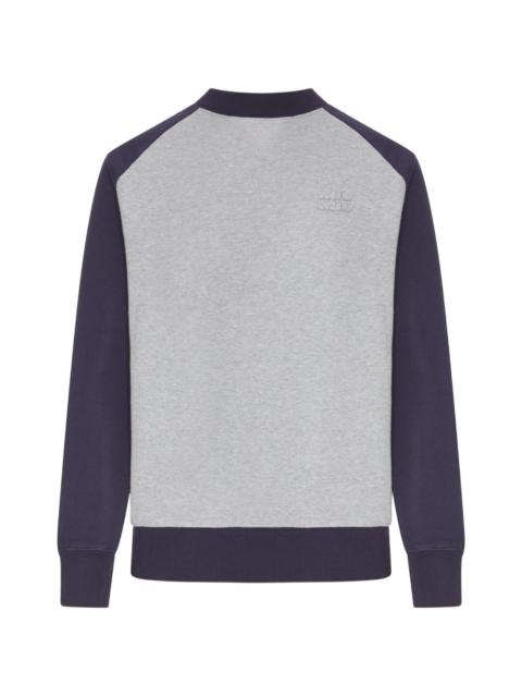 Miu Miu raglan-sleeve logo-embroidered sweatshirt