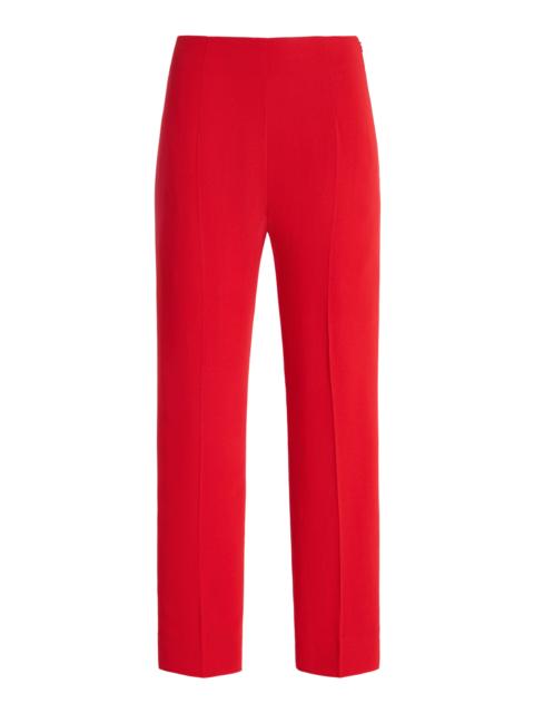 TOVE Drew Crepe Cropped Trousers red