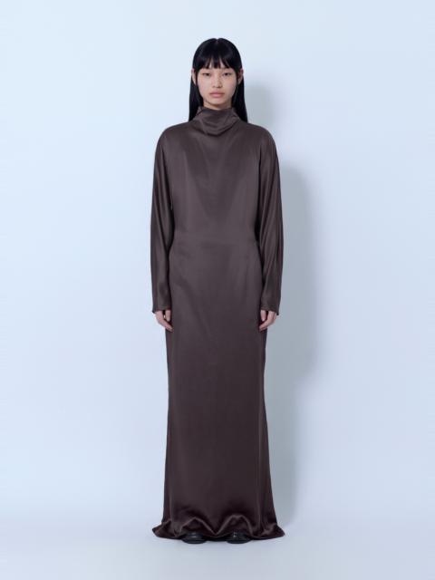Max Mara High-Neck Satin Gown