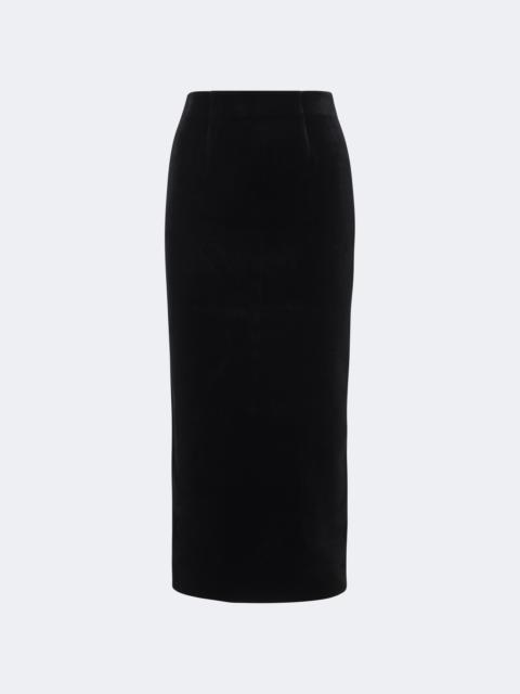 ROLAND MOURET Velvet pencil skirt