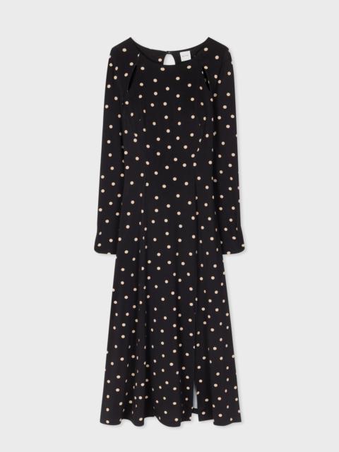 Black Polka Dot Maxi Dress