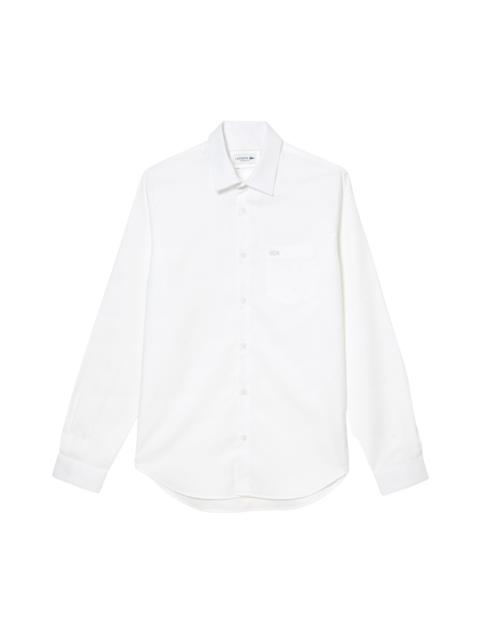 Regular Fit Solid Poplin Button-Up Shirt