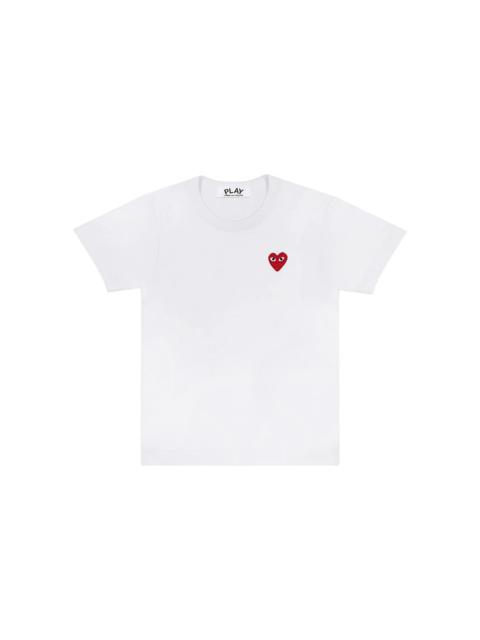 Comme des Garçons PLAY 더블 하트 자수 티셔츠
