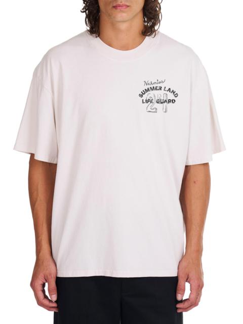 NAHMIAS Men's Life Guard Script Boxy T-Shirt - White Jersey
