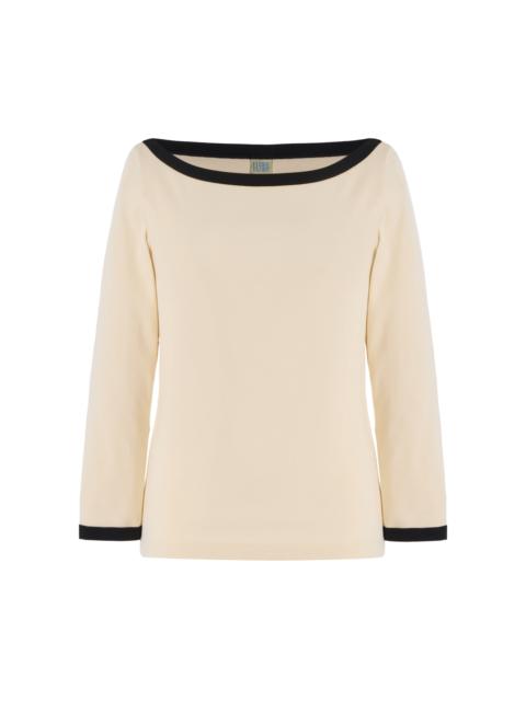 FLORE FLORE Exclusive Riviera Steffi Cotton T-Shirt off-white