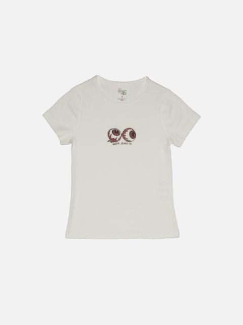 Nudie Jeans Eve T-Shirt Eyeballs Offwhite