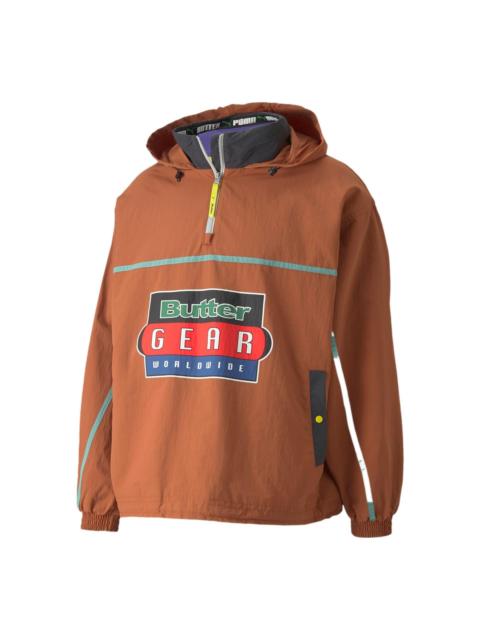 PUMA Puma X Butter Goods Lightweight Pop Over Top Half Zip Hoodie 'Brown' 534055-87