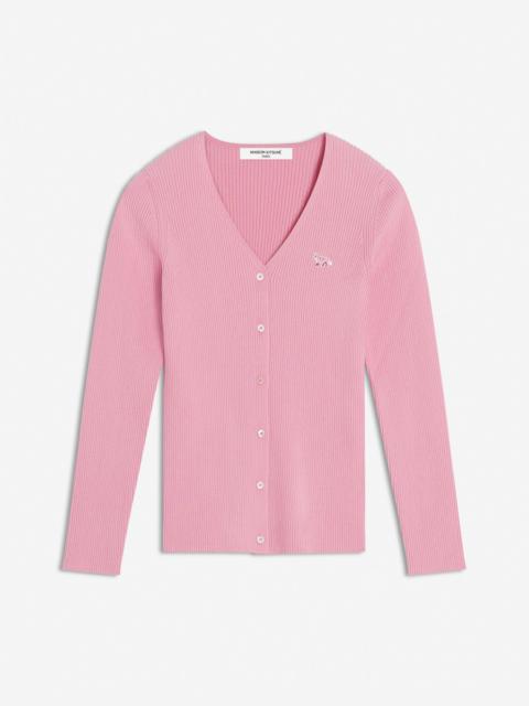 Maison Kitsuné BABY FOX PATCH FINE RIBBED CARDIGAN