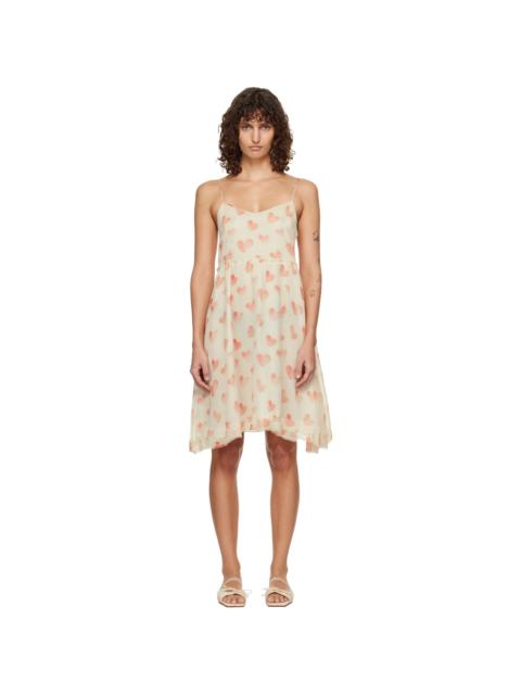 R13 Off-White Strappy Minidress