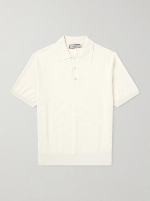 Canali Cotton and Silk-Blend Polo Shirt
