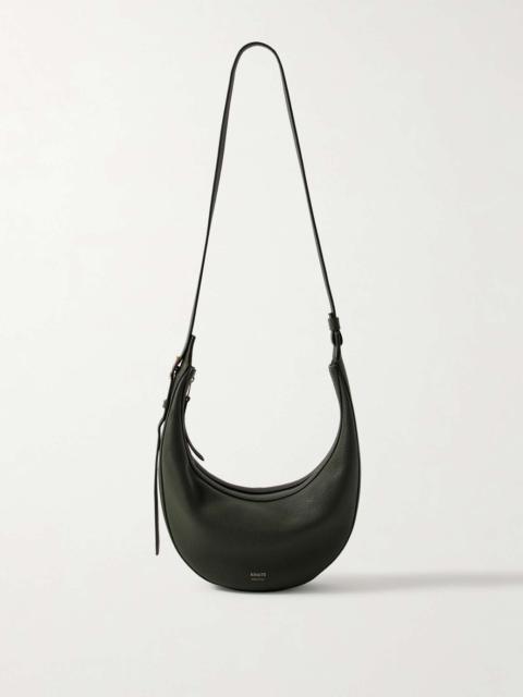 KHAITE Augustina small textured-leather shoulder bag Forest green