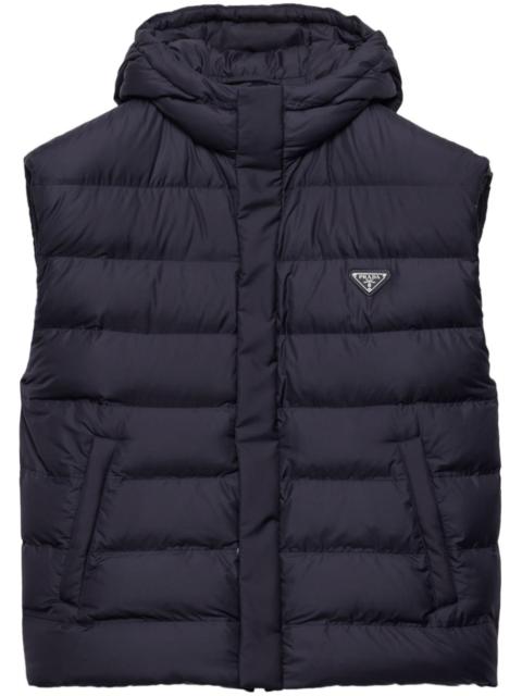 Prada down hooded vest
