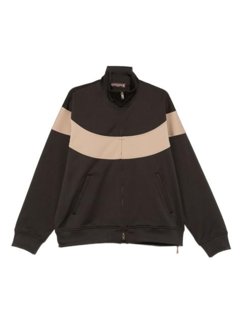 mastermind JAPAN panelled zip-up track jacket