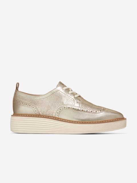 COLE HAAN Women's ØriginalGrand Platform Wingtip Oxfords