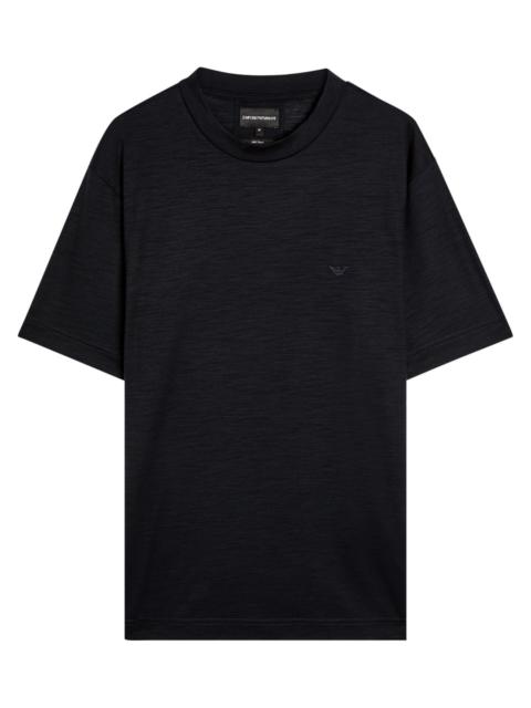 EMPORIO ARMANI Emporio Armani Logo-embroidered Wool T-shirt