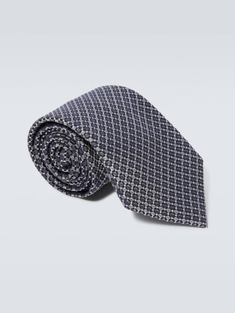 Printed silk tie