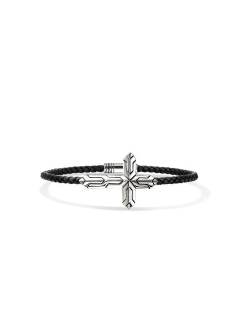 JOHN HARDY Icon 50 Bracelet, Sterling Silver, Leather, 3MM