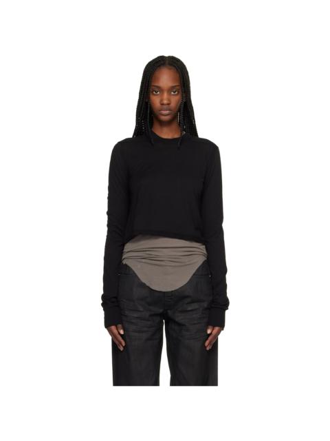 Rick Owens DRKSHDW Black Temple Cropped Level LS T-shirt