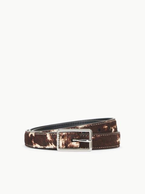 STAUD STAUD CLASSIC WIDE BELT BROWN & TAN HAIRCALF