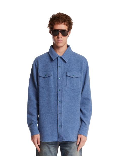 God’s True Cashmere Blue Cashmere Shirt