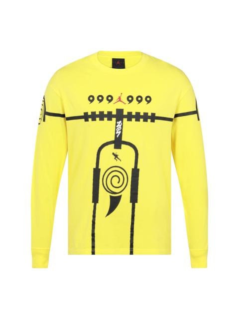 Jordan Air Jordan Zion 1 x Naruto Crossover Naruto Uzumaki Round Neck Long Sleeves Yellow DR1445-721
