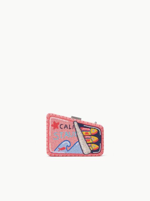 STAUD STAUD CARMELLA BEADED CLUTCH STAUDINES PINK