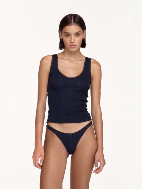 Cou Cou The Scoop Tank: Navy Pointelle