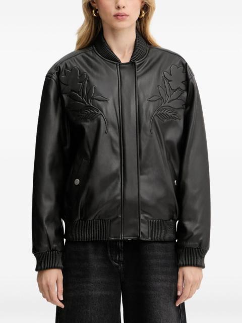 GUESS USA floral-detail bomber jacket