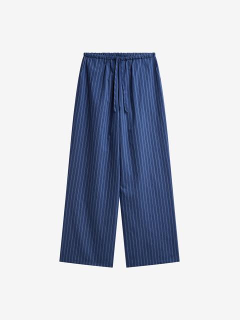 The Frankie Shop Almansa Drawstring Wide Pants - Blue Stripe
