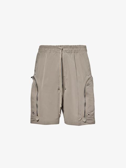 Bauhaus dropped-crotch shell shorts