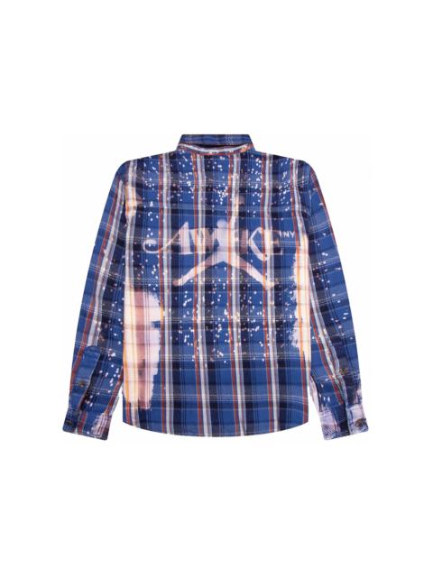 Jordan Jordan x Awake NY Flannel Shirt Blackened Blue/Boarder Blue/Sail